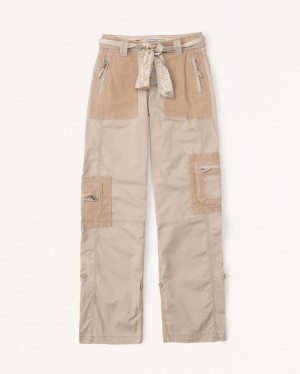 Abercrombie 2000s Utility Byxor Dam LjusBruna | 4671-XTGOS