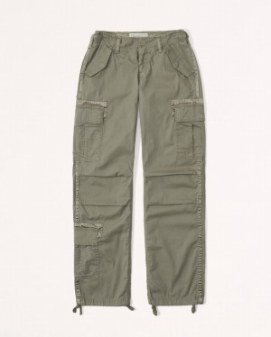 Abercrombie 2000s Utility Byxor Dam Olivgröna | 6087-BWLRA