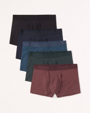 Abercrombie 5-pack Trunks Underkläder Herr Vinröda | 0695-JRZHD