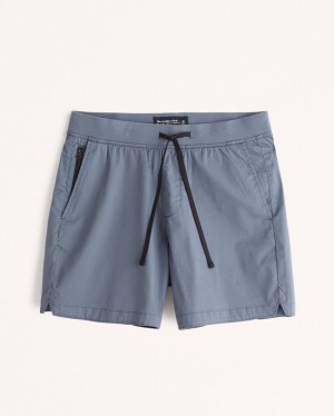 Abercrombie 6 Inch All-day Pull-on Shorts Herr Blå | 3059-RNAFV