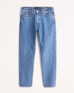 Abercrombie 90s Straight Jeans Herr Blå | 1264-DMNTQ