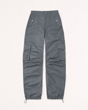 Abercrombie Baggy Cargo Byxor Dam MörkGrå | 5830-THLFW