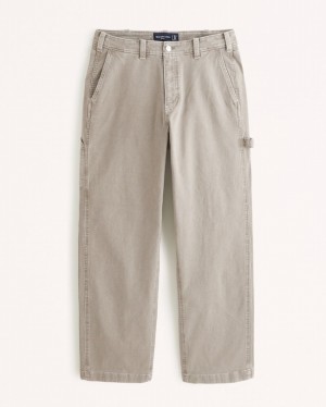 Abercrombie Baggy Workwear Byxor Herr LjusBruna | 5869-HWAGK