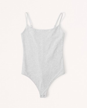 Abercrombie Bomull Seamless Fabric Cami Bodysuit Dam Grå | 6598-YXEGF