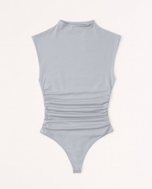 Abercrombie Bomull-modal Ruched Shell Bodysuit Dam Grå | 2045-RGLXE