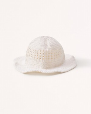 Abercrombie Crochet Knit Bucket Badkläder Dam Vita | 8304-BLUWO