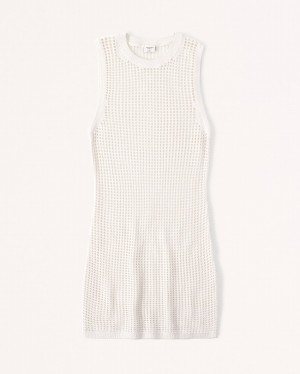 Abercrombie Crochet Mini Coverup Badkläder Dam Vita | 8364-XKWAT