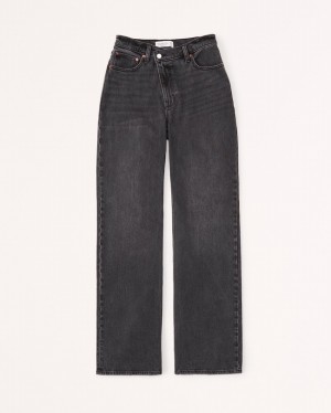 Abercrombie Curve Love High Rise 90s Relaxed Jeans Dam Svarta | 1972-TSJHA