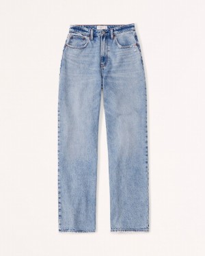 Abercrombie Curve Love High Rise Loose Jeans Dam LjusBlå | 1860-VXFMZ