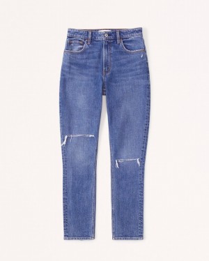 Abercrombie Curve Love High Rise Skinny Jeans Dam Blå | 3487-IATBF