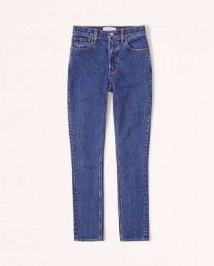 Abercrombie Curve Love High Rise Skinny Jeans Dam Blå | 5372-OSDHF