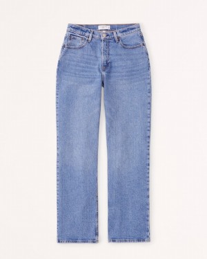 Abercrombie Curve Love Mid Risegy Jeans Dam Blå | 1923-GCOZE