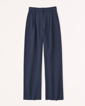 Abercrombie Curve Love Sloane Tailored Byxor Dam Marinblå | 6879-HCYGR