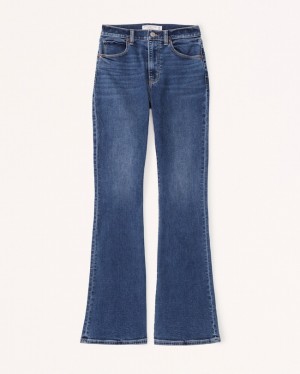 Abercrombie Curve Love Ultra High Rise Stretch Flare Jeans Dam Blå | 9817-SRVCG