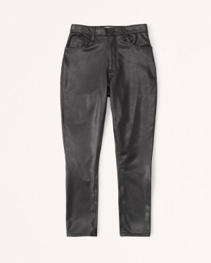 Abercrombie Curve Love Vegan Leather Skinny Byxor Dam Svarta | 0692-RNQCD