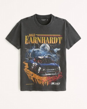 Abercrombie Dale Earnhardt Graphic T-shirt Herr Svarta | 9845-SPVWT