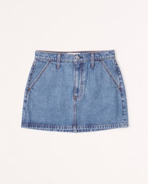 Abercrombie Denim Mini Kjolar Dam MörkTvätt | 9348-SXLMK