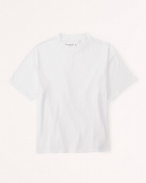 Abercrombie Essential Easy T-shirt Dam Vita | 4817-FIWXL