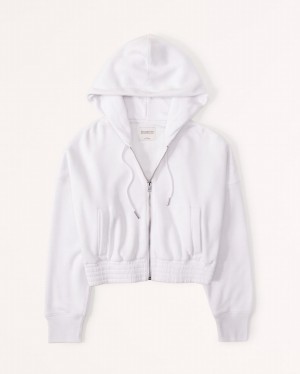 Abercrombie Essential Mini Sunday Hooded Full-zip Hoodie Dam Vita | 7154-AMFJC