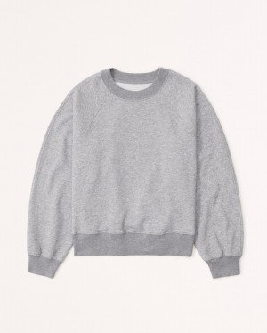 Abercrombie Essential Raglan Classic Sunday Crew Set Dam Grå | 9865-HQIJN