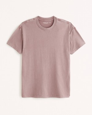 Abercrombie Essential T-shirt Herr MörkRosa | 2815-GPCWD