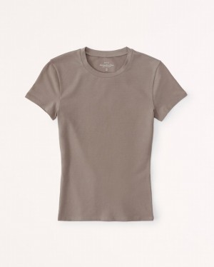 Abercrombie Essential Tuckable Baby T-shirt Dam Grå Bruna | 9720-VMYOH