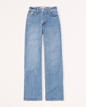 Abercrombie High Rise 90s Relaxed Jeans Dam Blå | 4263-WYCHE