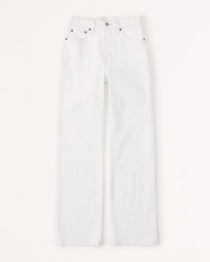 Abercrombie High Rise 90s Relaxed Jeans Dam Grädde | 9034-QBSVD