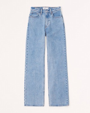 Abercrombie High Rise 90s Relaxed Jeans Dam Blå | 1960-GVMRB