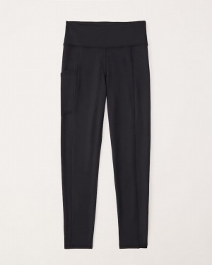 Abercrombie High Rise Actives Leggings Tjej Svarta | 8730-FKOAM