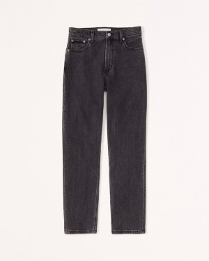 Abercrombie High Rise Mom Jeans Dam Svarta | 9025-MWDAT