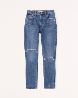 Abercrombie High Rise Skinny Jeans Dam Blå | 8697-TLEHR