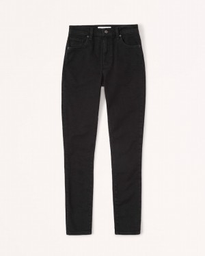 Abercrombie High Rise Super Skinny Ankle Jeans Dam Svarta | 2165-ZBYTC