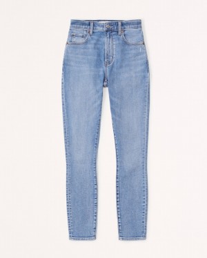 Abercrombie High Rise Super Skinny Ankle Jeans Dam Blå | 6304-OZKVP