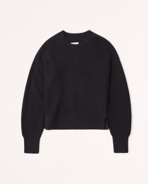 Abercrombie Kilklack Crew Tröjor Dam Svarta | 9650-VSZDX