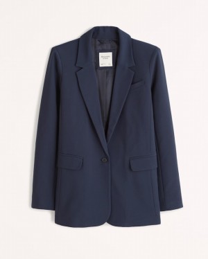 Abercrombie Klassiska Suiting Jackor Dam Marinblå | 5879-COVLR