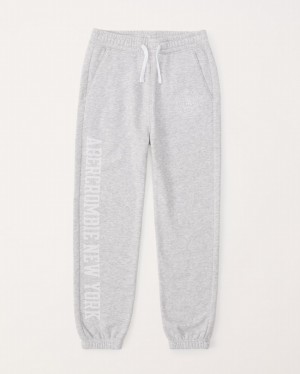 Abercrombie Logo Easy-fits Sweatpants Pojke LjusGrå | 0712-LEZUM