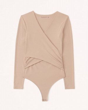 Abercrombie Long-sleeve Wrap Bodysuit Dam Bruna | 7549-CWQRH