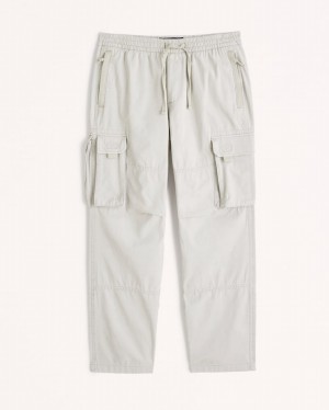 Abercrombie Loose Utility Byxor Herr Grädde | 7089-LYIRT