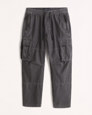 Abercrombie Loose Utility Byxor Herr MörkGrå | 4305-DUCSQ