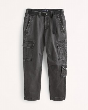 Abercrombie Loose Utility Cargo Byxor Herr Svarta Tvätt | 3129-XJCDA