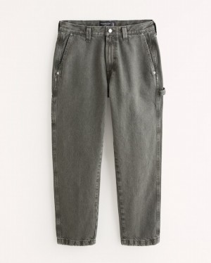 Abercrombie Loose Workwear Jeans Herr Olivgröna Gröna | 5248-PHCKJ