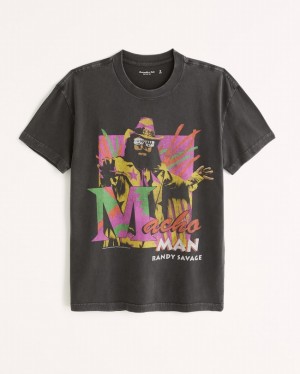 Abercrombie Macho Man Graphic T-shirt Herr Grå | 1945-YNCSG