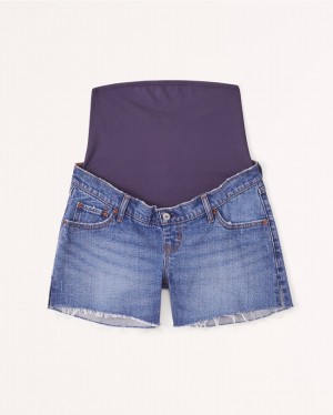 Abercrombie Maternity 4 Inch Mom Shorts Dam Blå | 8479-ZHCJD