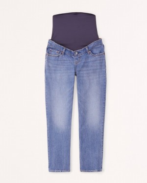 Abercrombie Maternity 90s Straight Jeans Dam Blå | 0639-GBWKX