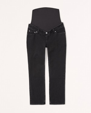 Abercrombie Maternity Ankle Straight Jeans Dam Svarta | 2870-FZDPO