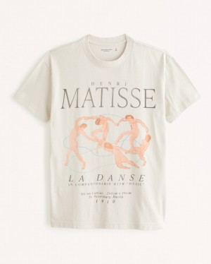 Abercrombie Matisse Graphic T-shirt Herr Grädde | 4925-GQYIX