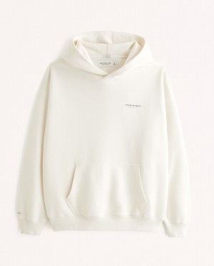 Abercrombie Micro-logo Popover Hoodie Herr Vita | 5618-JIKXW