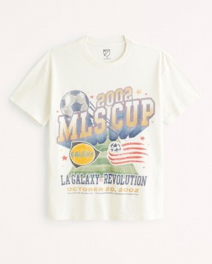 Abercrombie Mls Cup Graphic T-shirt Herr Vita | 4615-WOELH