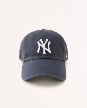 Abercrombie New York Yankees Dad Hatt Herr Marinblå Blå | 1642-FBNHP